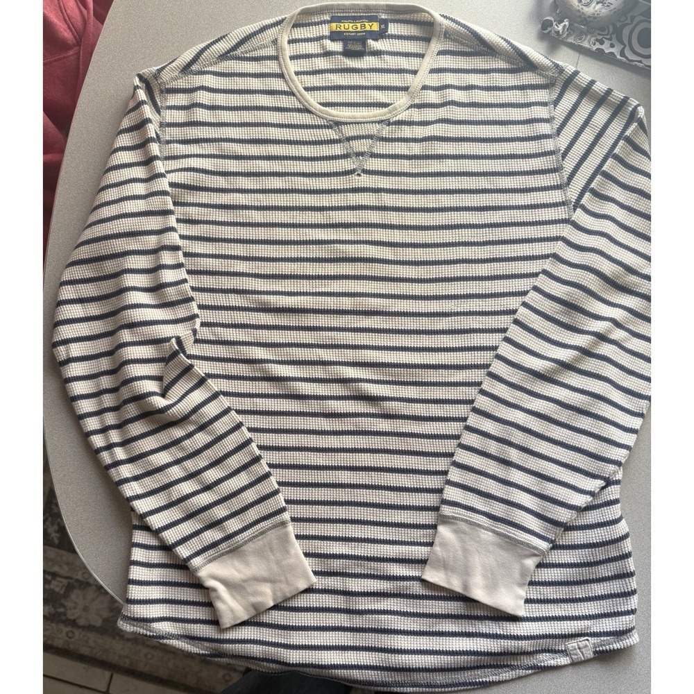 Vintage Rugby Ralph Lauren Europe Long Sleeve Thermal Henley Shirt Size XL
